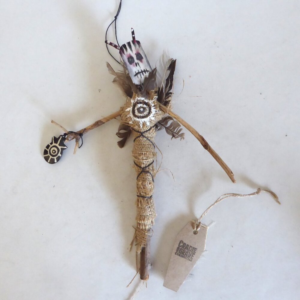NEW OOAK 12” HANDCRAFTED VOODOO DOLL PRIMITIVE WITCH HALLOWEEN PROP ODDITY - Picture 1 of 13